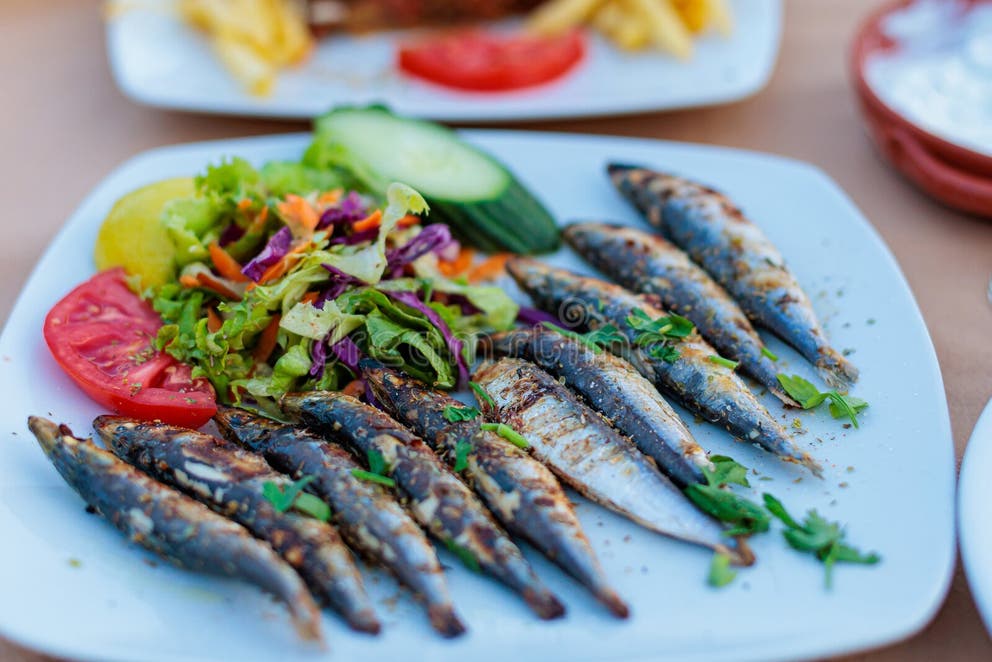 Grilled sardines