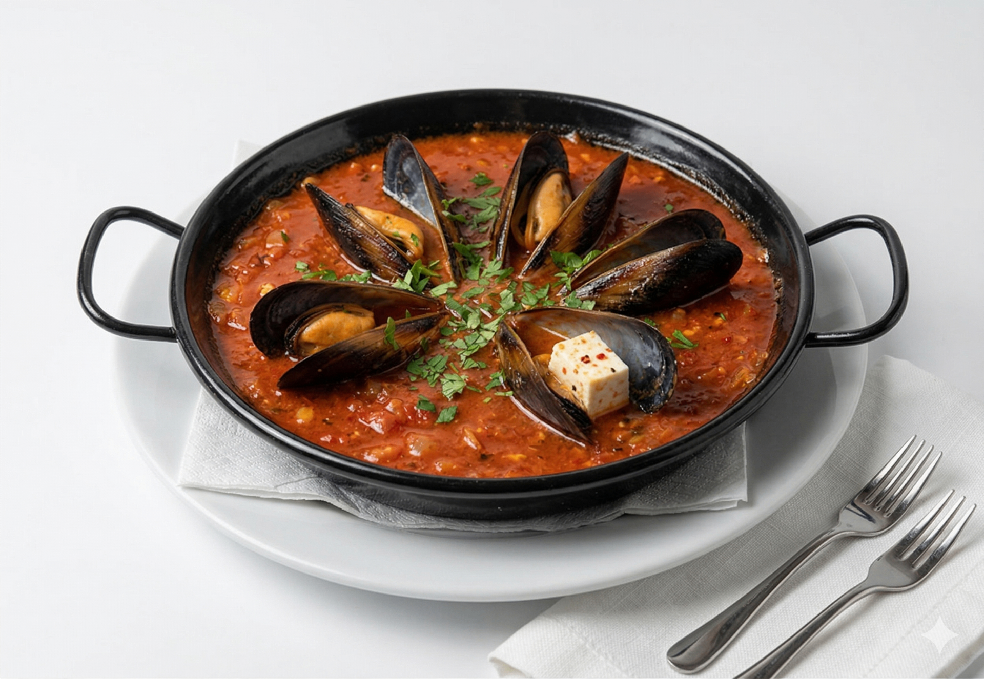 Mussels in red sauce